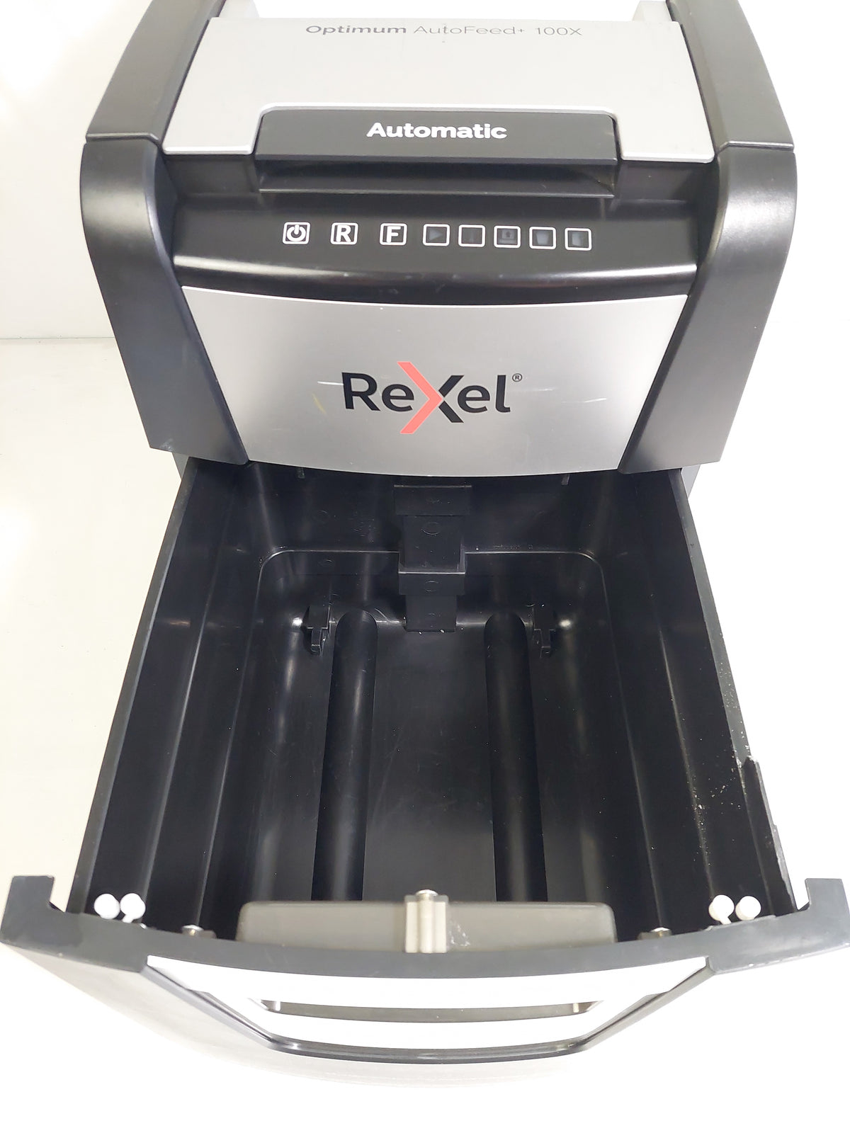 Rexel Optimum AutoFeed+ 100X Automatic P-4 Cross Cut Paper Shredder 34L