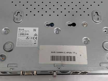 HiLook Hikvision NVR-104MH-C/4P 4CH PoE 4K 8MP Network Video Recorder