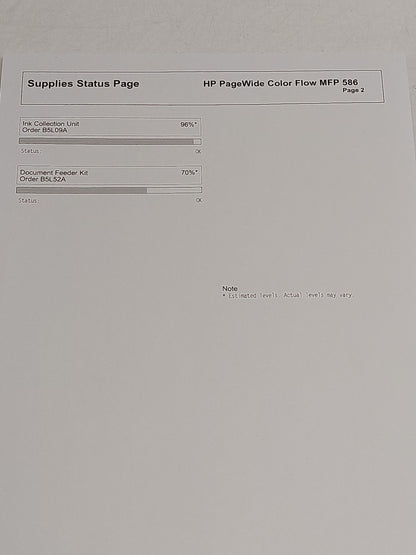 HP PageWide Enterprise Color Flow MFP 586z G1W41A A4 Colour Printer