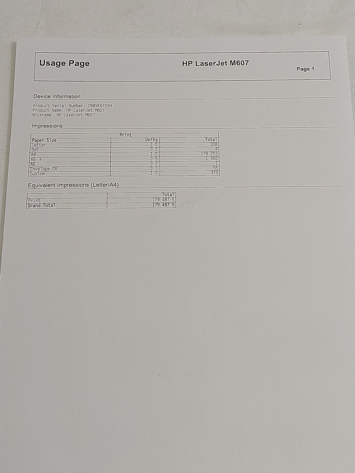 HP LaserJet Enterprise M607 A4 Mono Network Laser Printer 52ppm 1200dpi