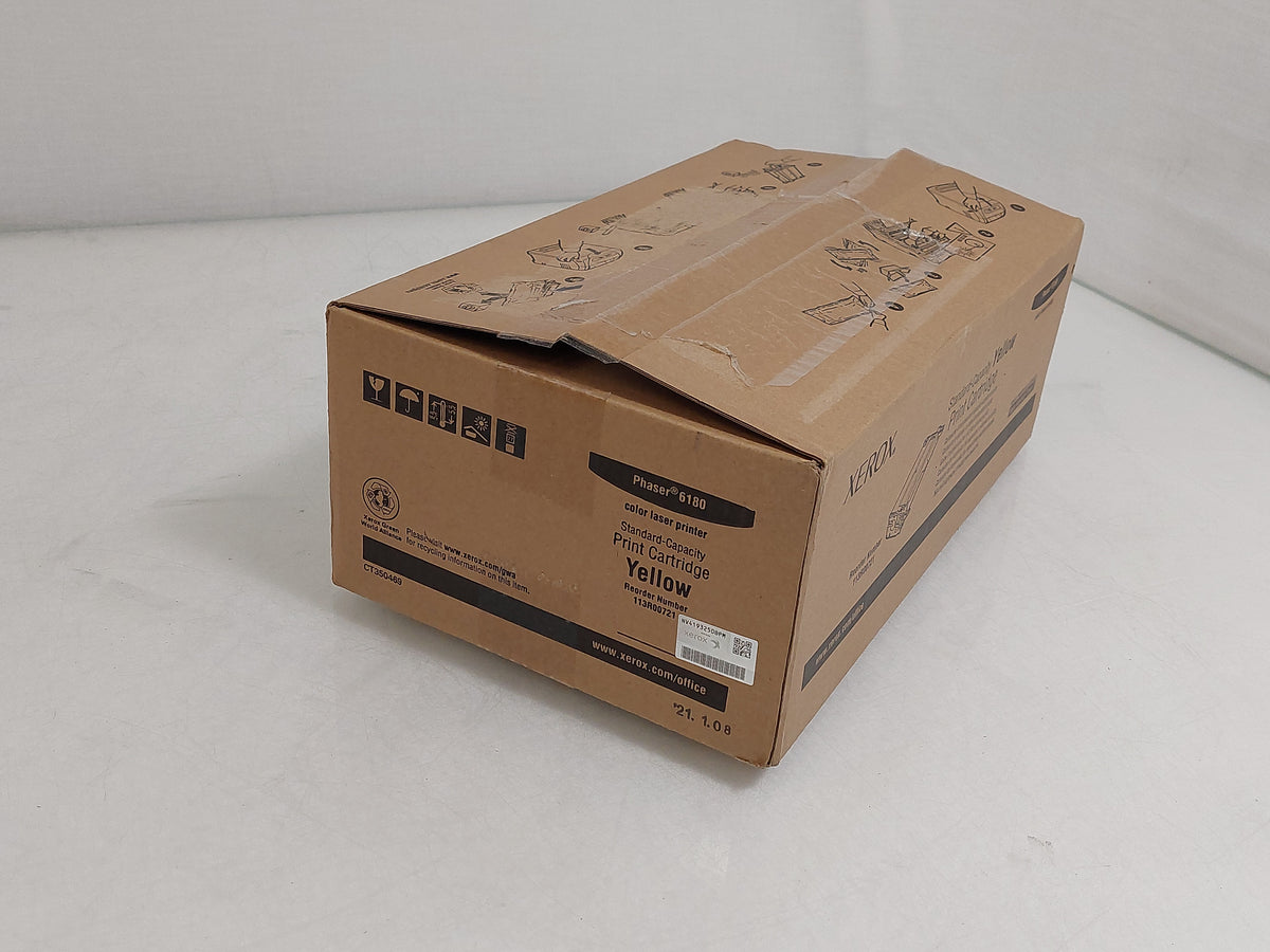 Xerox 113R00721 Genuine Yellow Toner 2000 Pages Phaser 6180 6180MFP