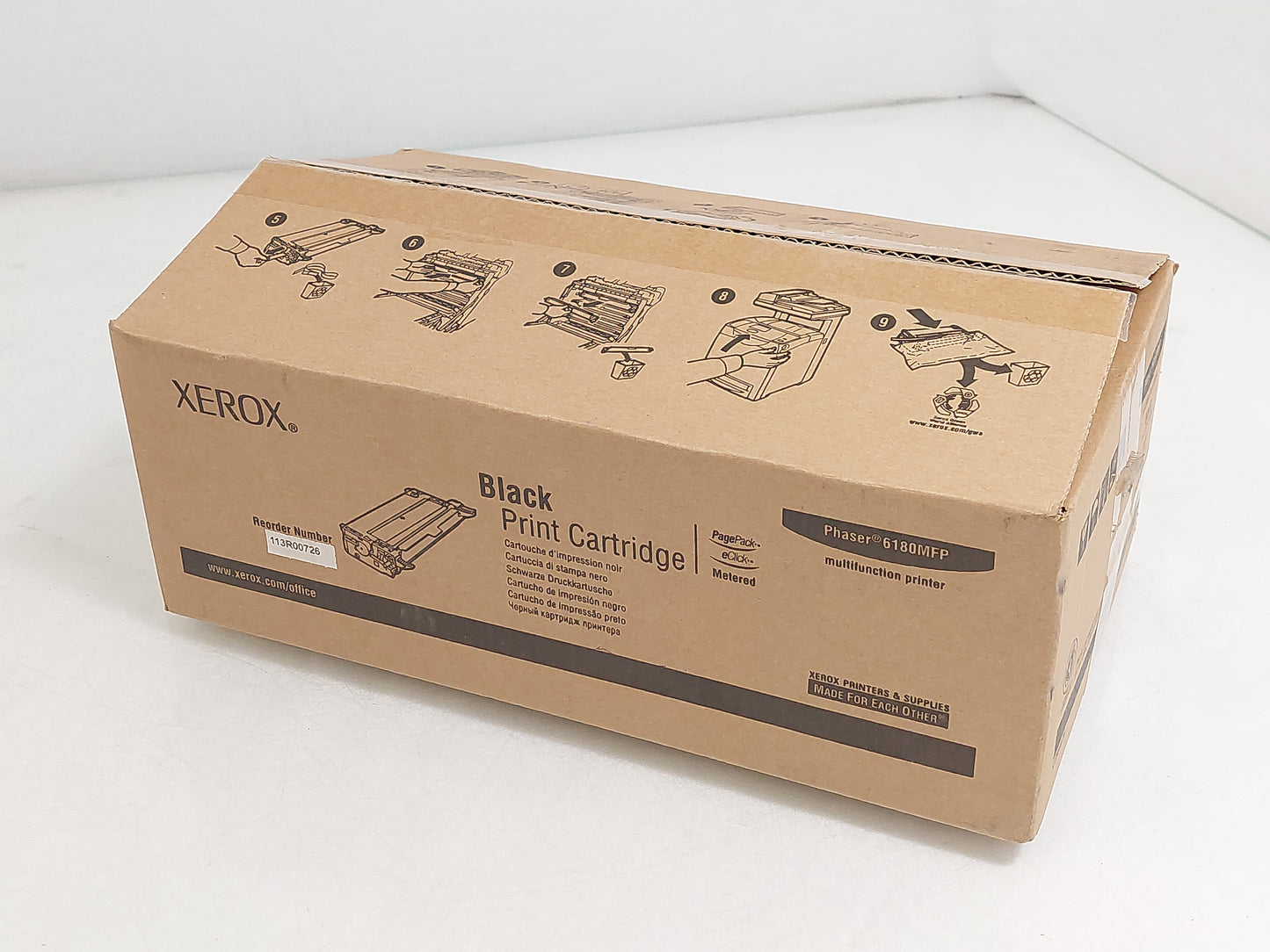 Genuine Xerox 113R00726 High Capacity Black Toner Cartridge – Phaser 6180 / 6180MFP
