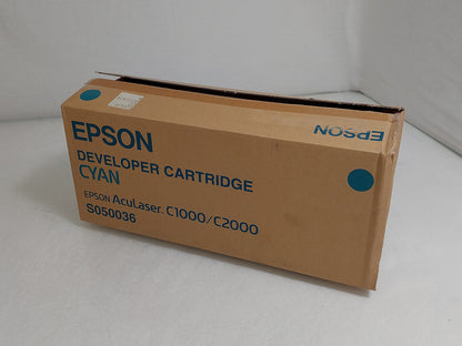 Genuine Epson S050036 Cyan Developer Toner Cartridge – AcuLaser C1000/C2000