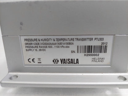 Vaisala Combined Pressure, Humidity, and Temperature Transmitter PTU303 - No Temperature Probe