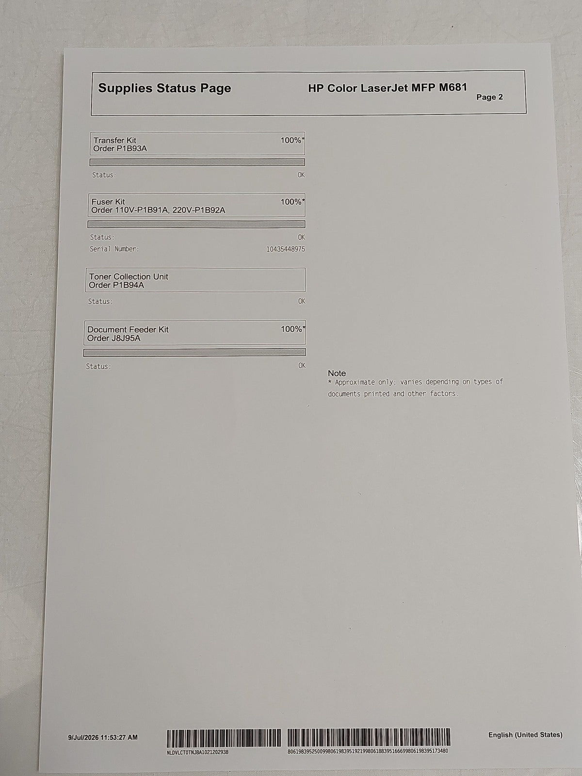 HP Colour LaserJet Enterprise MFP M681 J8A10A