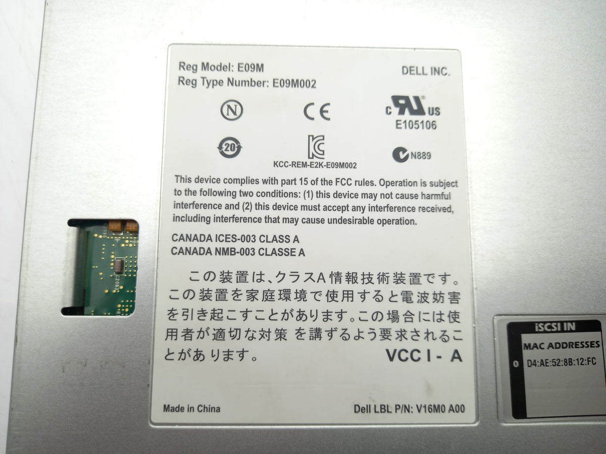 Dell EqualLogic Control Module Type 1 4 PS6100 PS6100E V16M0 061NCV