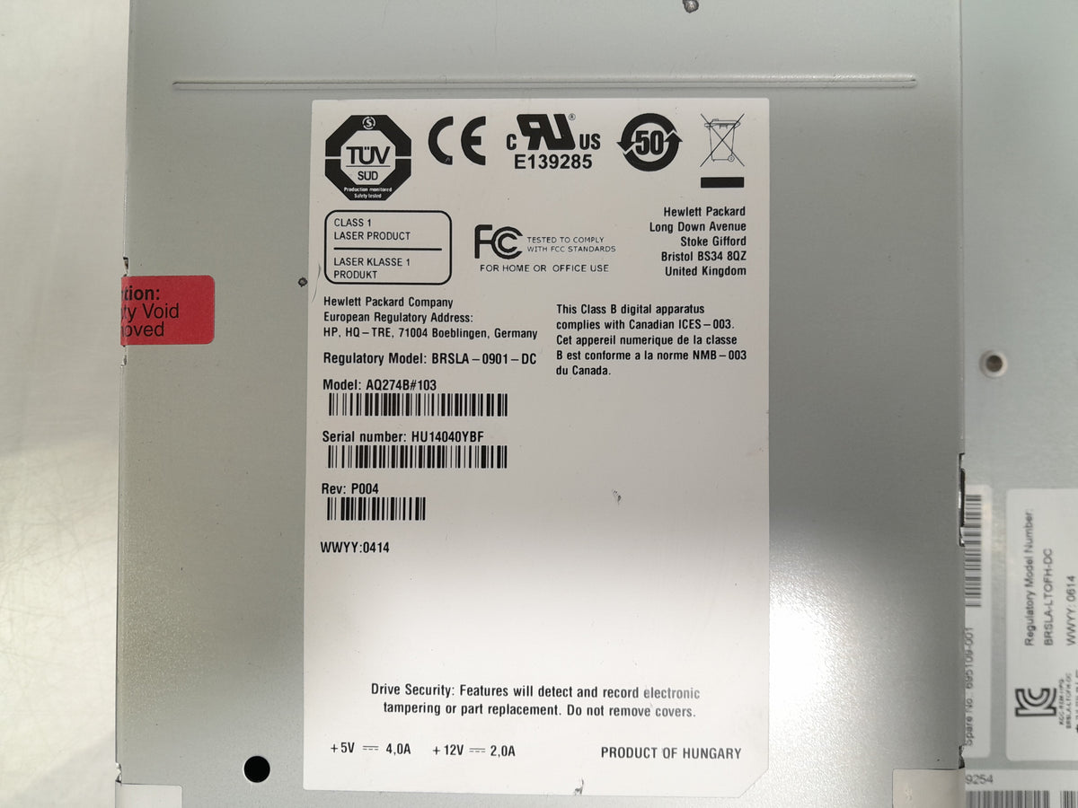 HP Ultrium 3280 LTO-5 Full Height Fibre Channel Internal Tape Drive