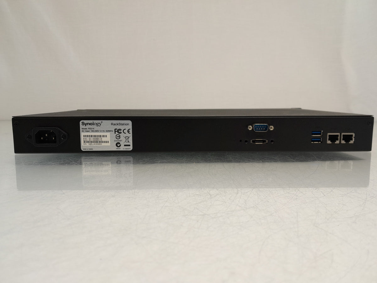 Synology RackStation RS214 2-Bay Rackmount NAS Server - No HDD
