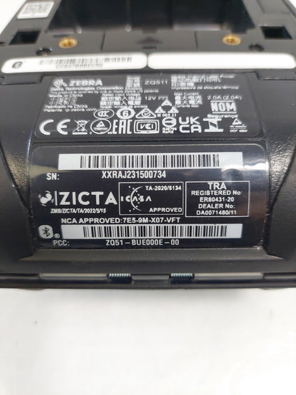 Zebra ZQ511 3" Rugged Mobile Printer