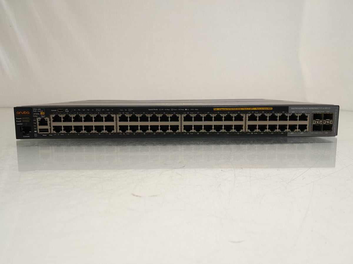 HPE Aruba 2920-48G-PoE+ Managed Layer 3 Switch (J9729A) | Regulatory Model: RSVLC-1201B