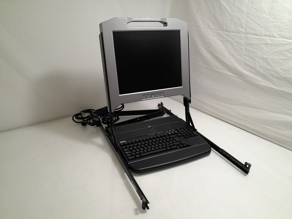 Dell HP535 17FP 1U Rackmount KMM Server Console with Rail Kit & Cables