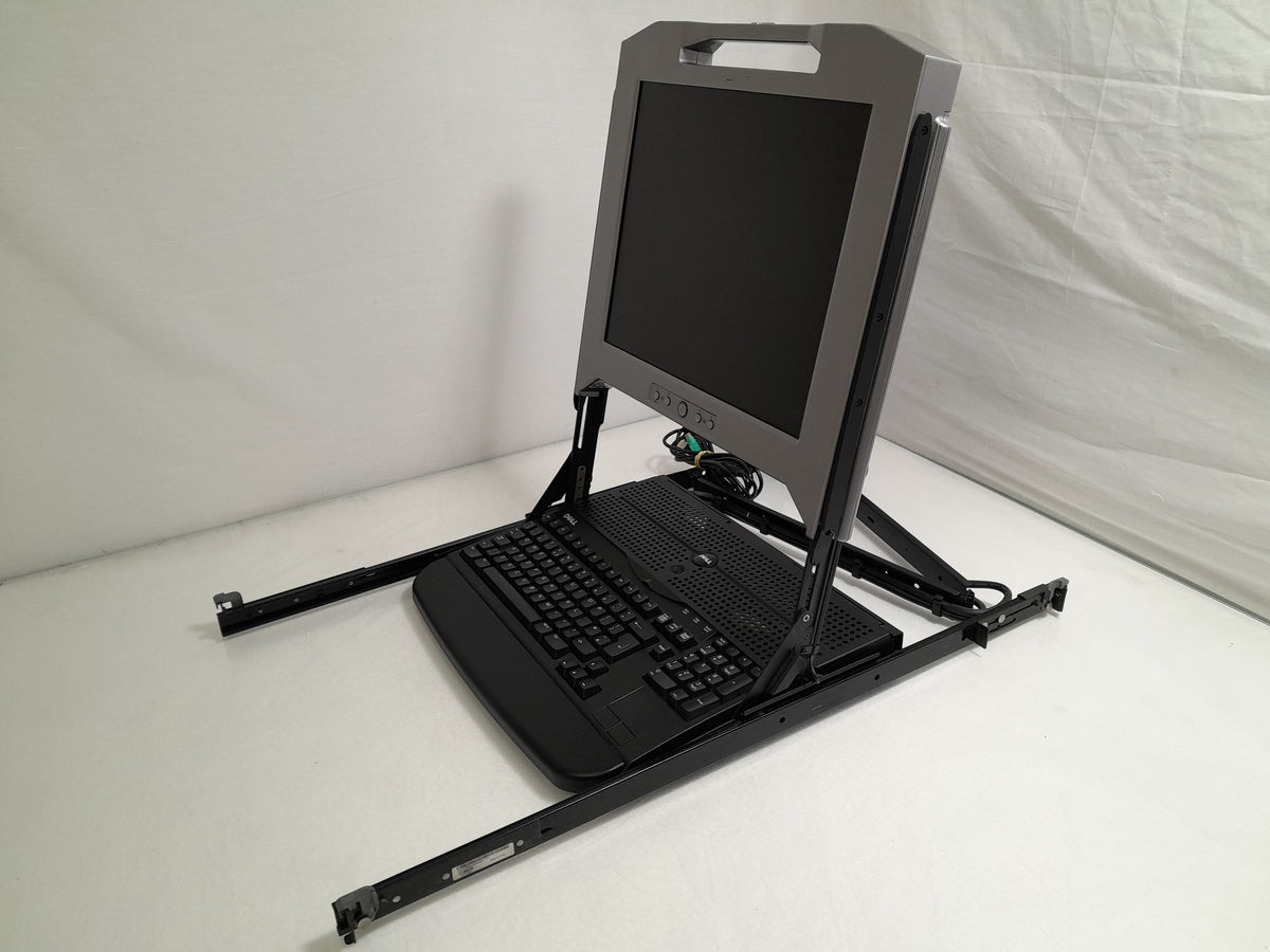 Dell HP535 17FP 1U Rackmount KMM Server Console with Rail Kit & Cables