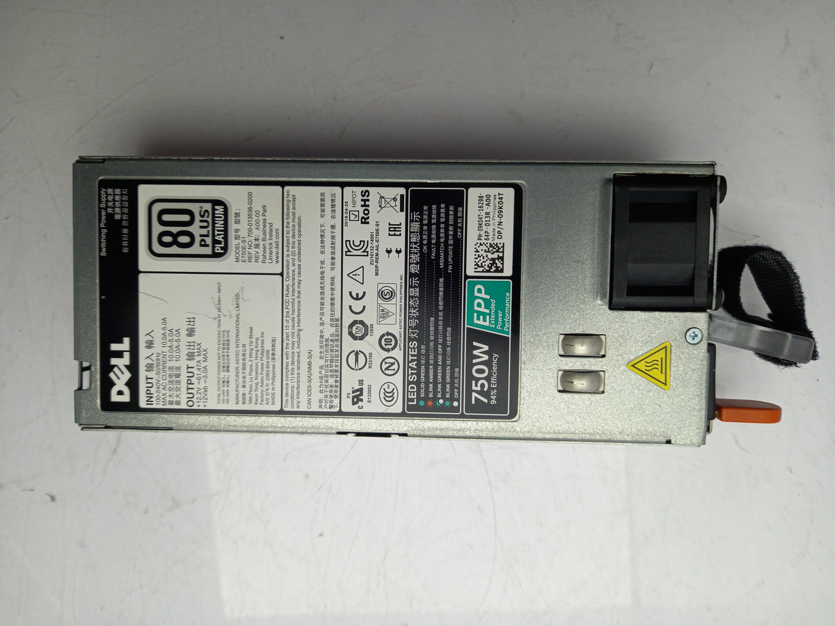 Dell E750E-S1 750W PowerEdge Series Server Power Supply 09K04T 9K04T 