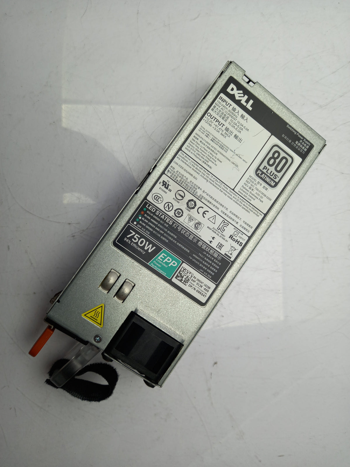 Dell E750E-S1 750W PowerEdge Series Server Power Supply 09K04T 9K04T 