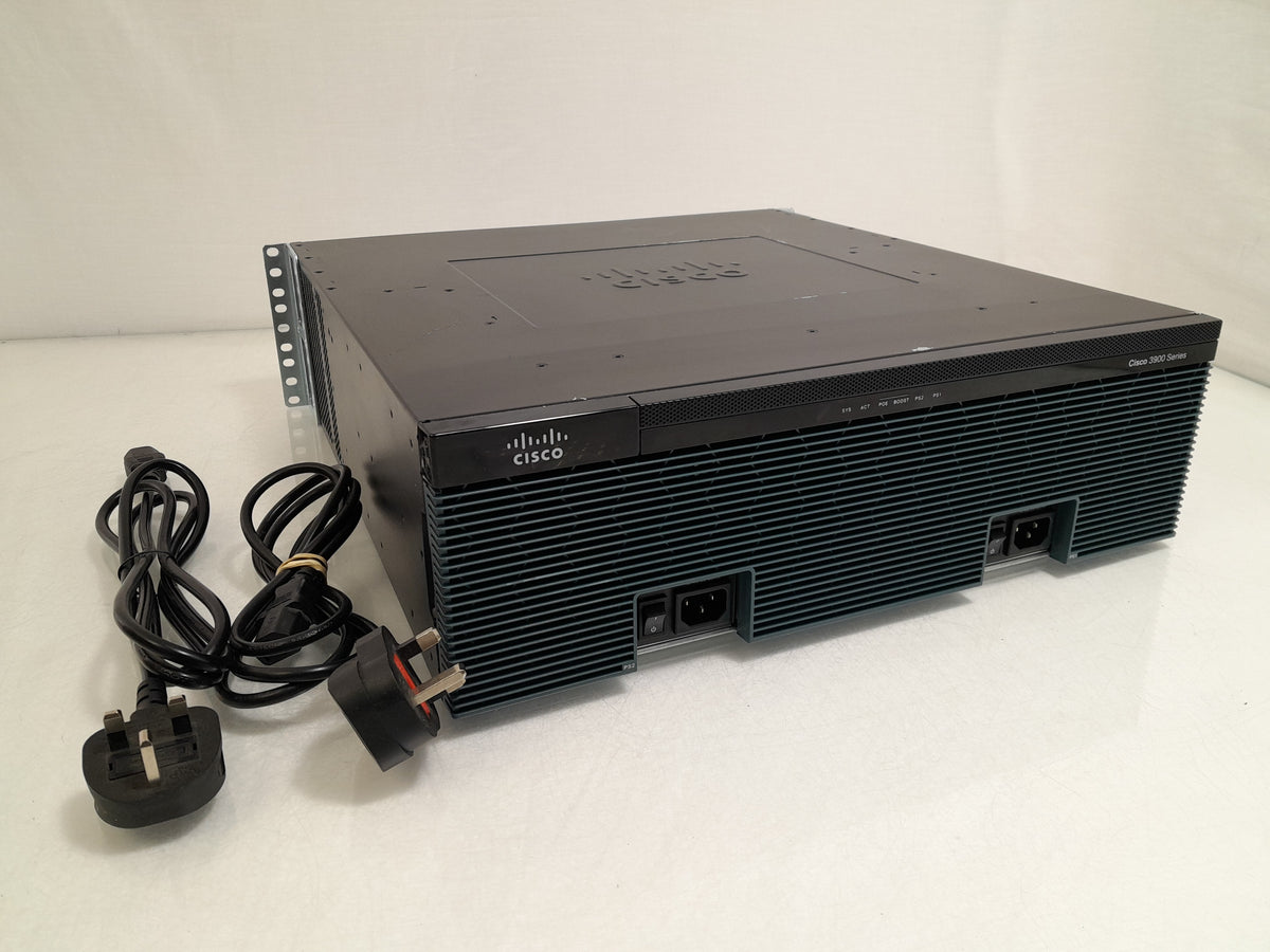 Cisco 3925 Unified Voice ISR Bundle w/ SPE100 - Dual PWR AC - VWIC3-2MFT - 192-Ch DSP