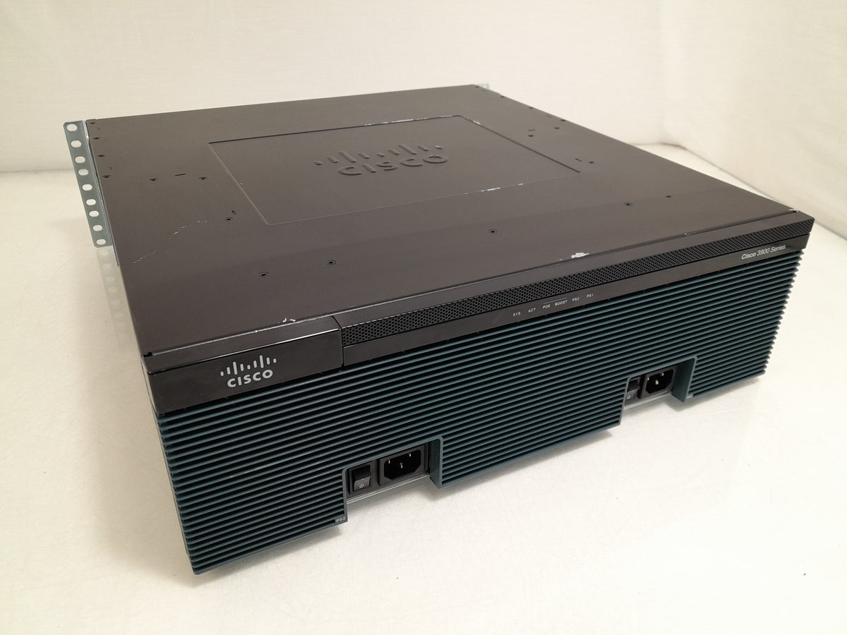 Cisco 3925 Unified Voice ISR Bundle w/ SPE100 - Dual PWR AC - VWIC3-2MFT - 192-Ch DSP