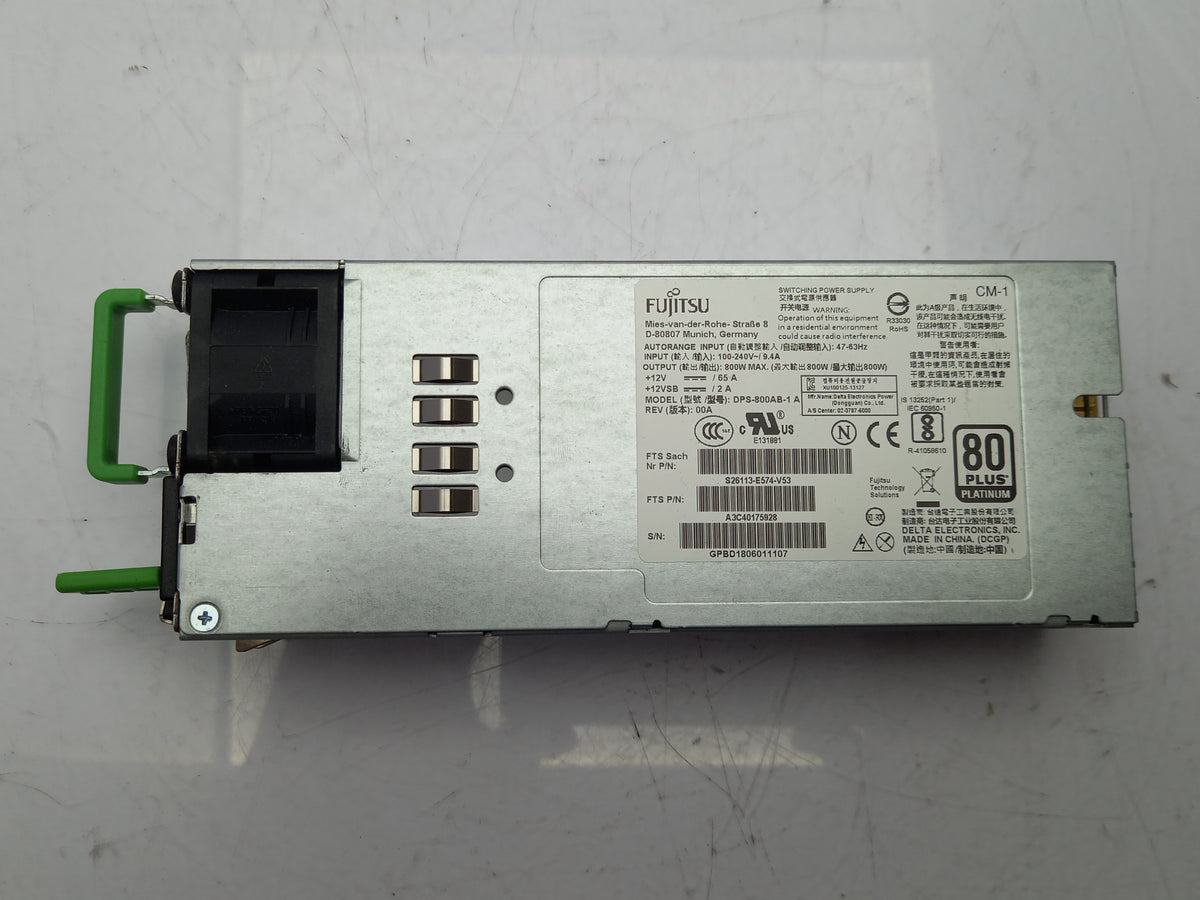 Fujitsu 800W Server Power Supply A3C40175928 DPS-800AB-1 A