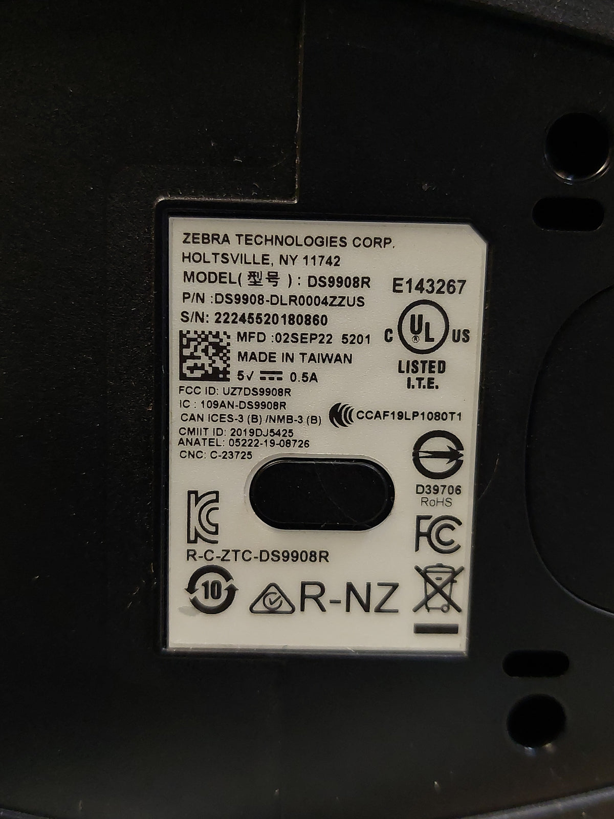 Zebra DS9908-DLR0004ZZUS DS9908R Hybrid Presentation Scanner