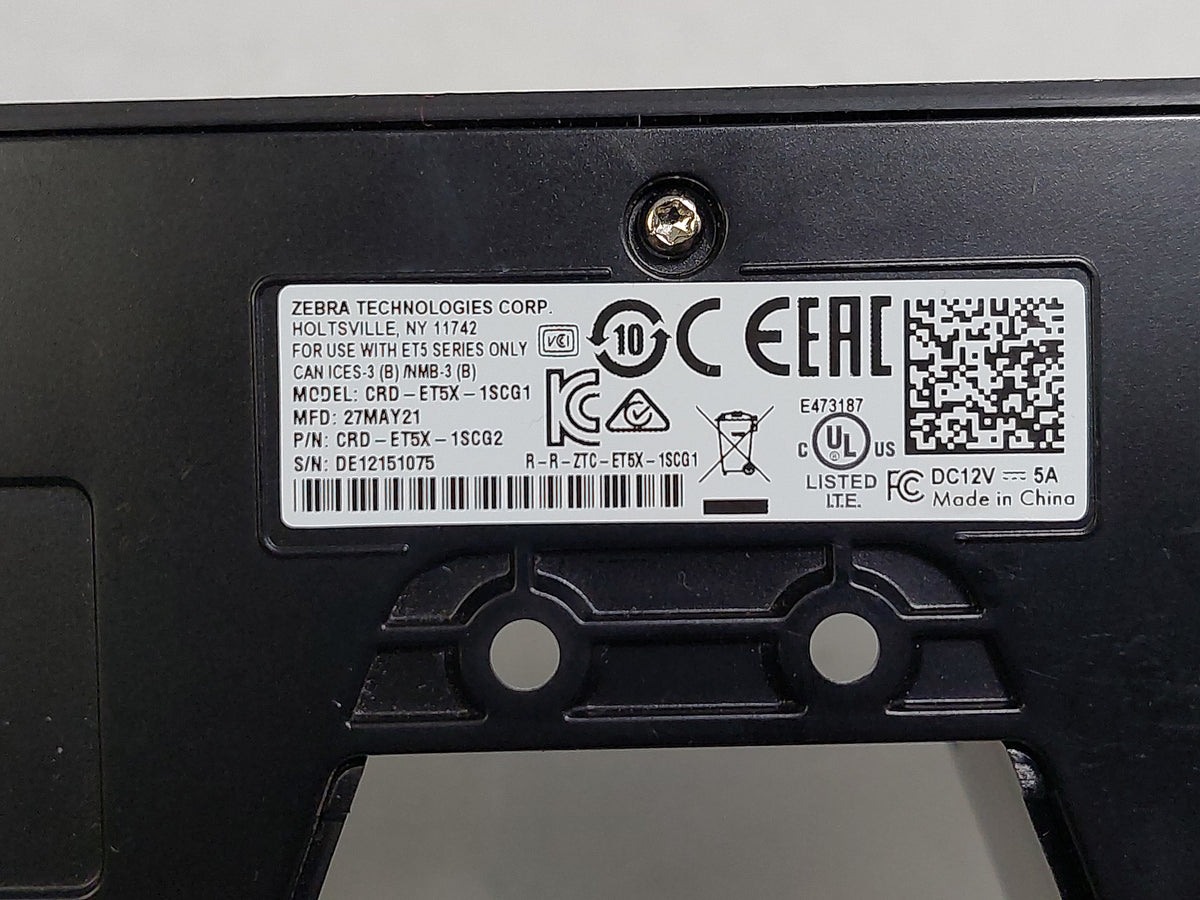 Zebra CRD-ET5X-1SCG1 ET5X 1-Slot Charge-Only Cradle