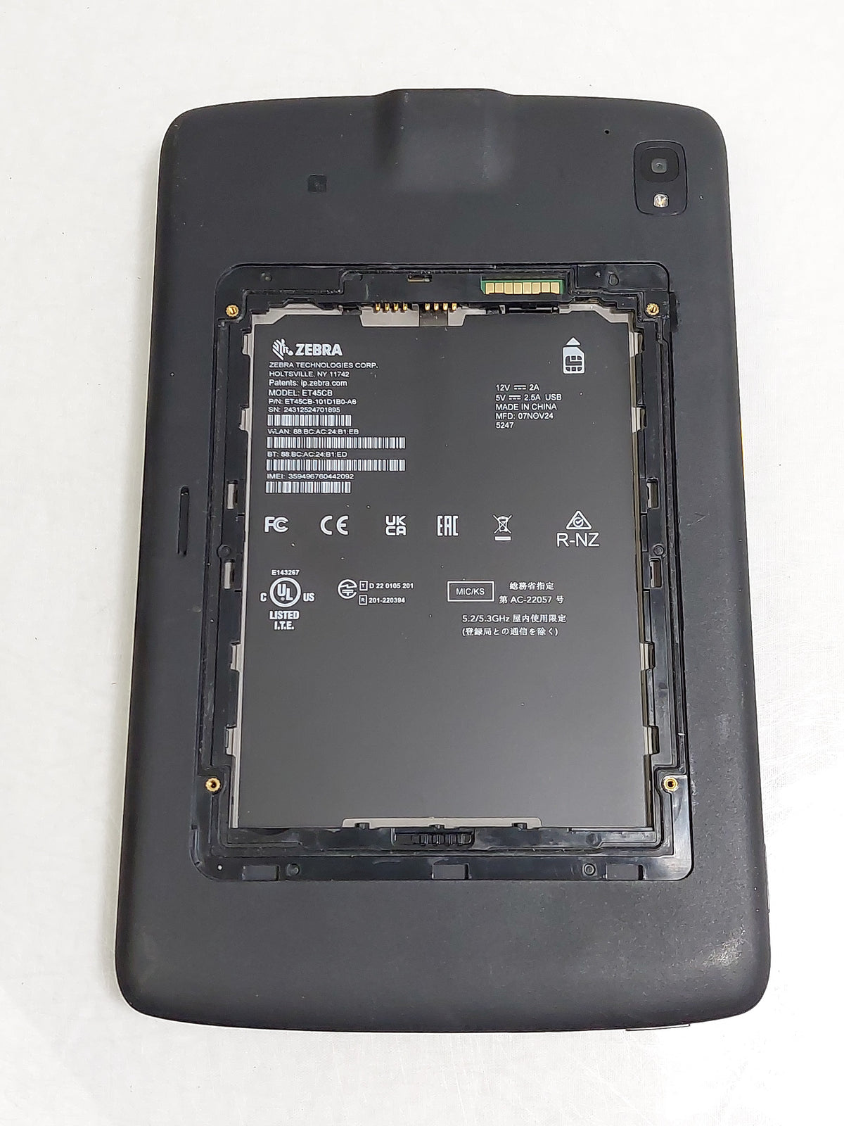 Zebra ET45CB-101D1B0-A6 ET45CB Android 13 64GB Rugged Tablet Barcode Scanner