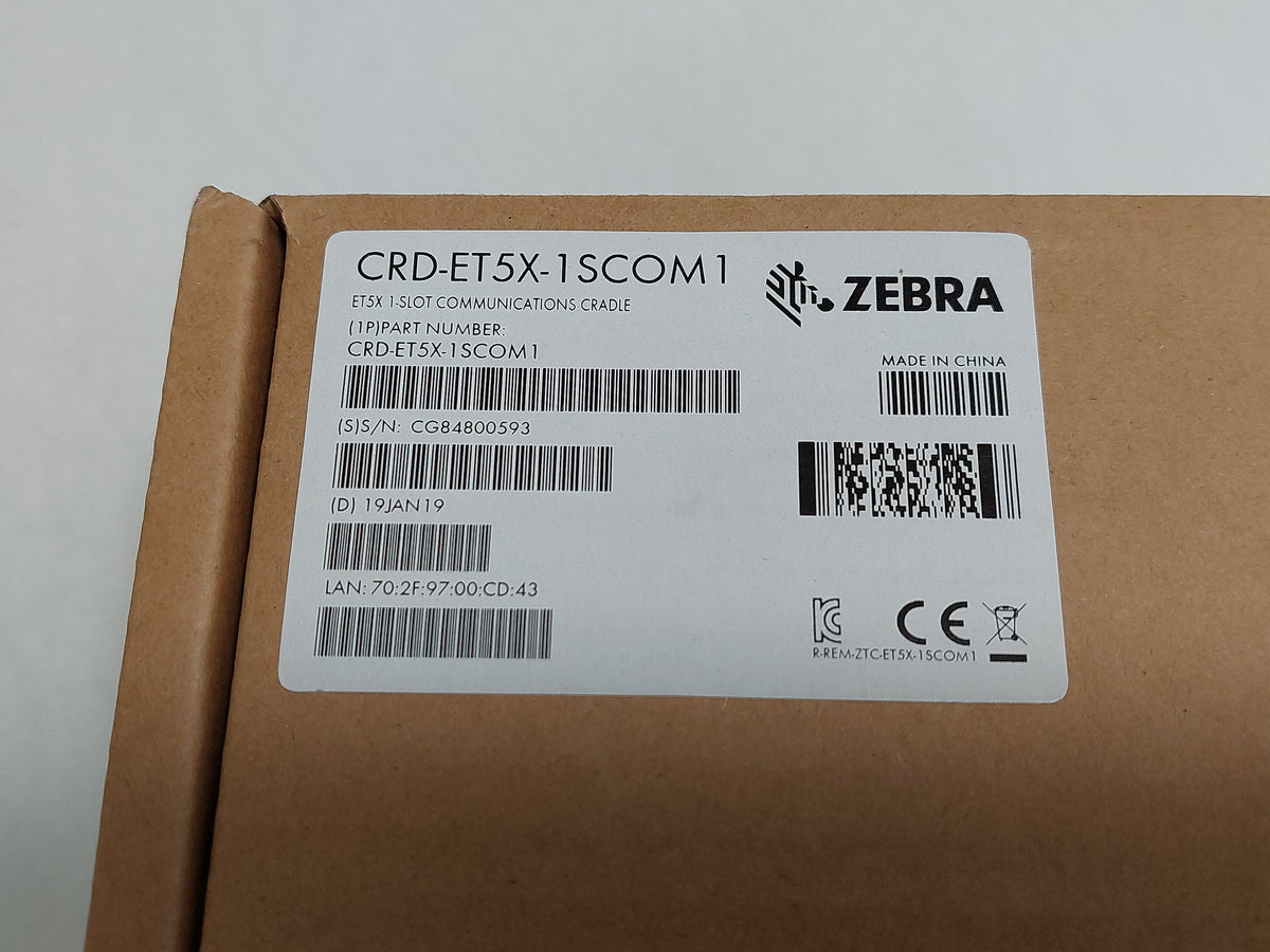 Zebra CRD-ET5X-1SCOM1 ET5X 1-Slot Charge and Communication Dock
