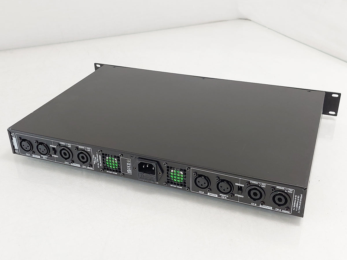 Pulse PLA4350D 19″ 1U 4 Channel Class-D Audio Power Amplifier, 4x350W RMS