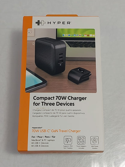HyperJuice 70W USB-C GaN Travel Charger