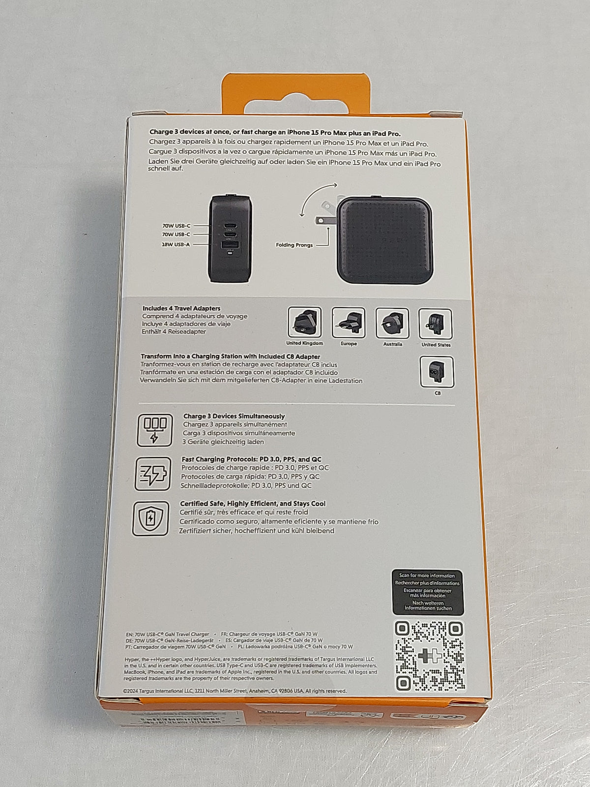 HyperJuice 70W USB-C GaN Travel Charger