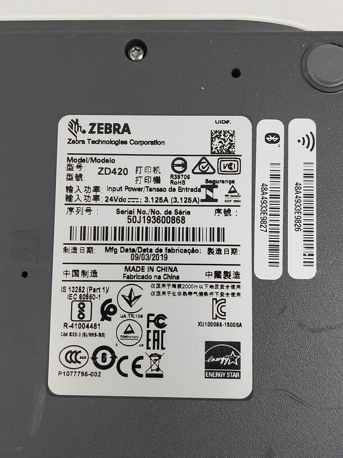 Zebra ZD420 Thermal Label Printer