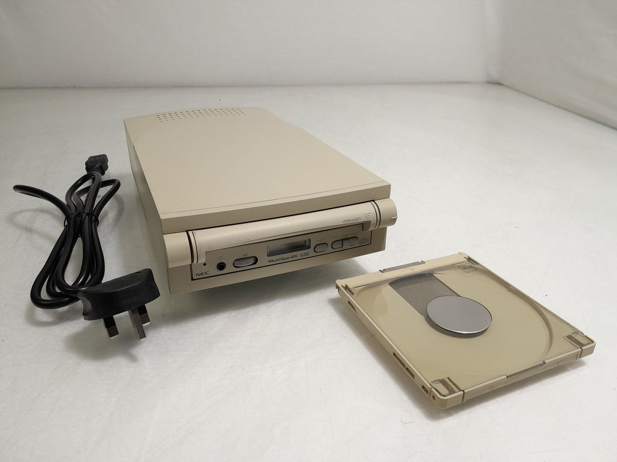 Vintage NEC MultiSpin 6Xe External SCSI 6X CD-ROM Drive (Model: CDR-602)