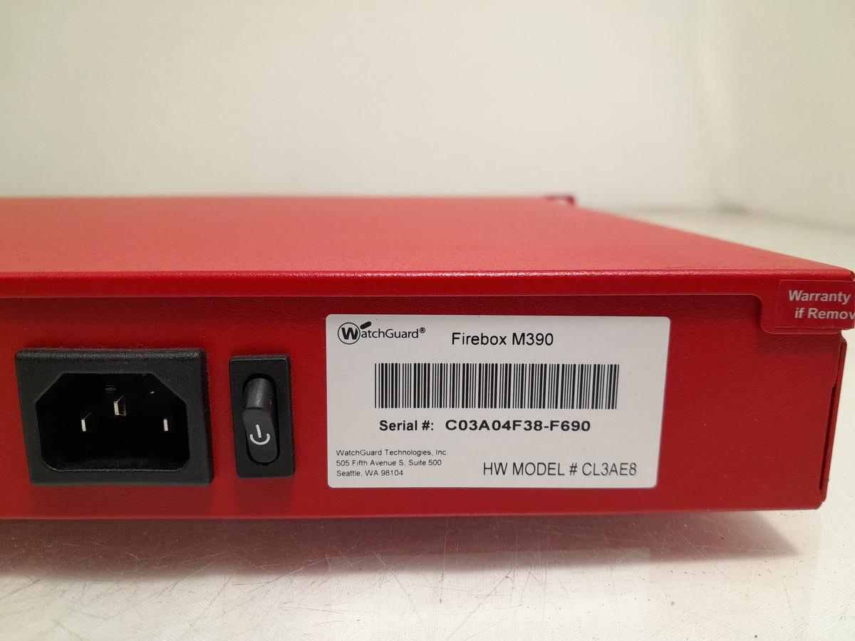 WatchGuard Firebox M390 Enterprise-Grade Rackmount Security Firewall Appliance (CL3AE8)
