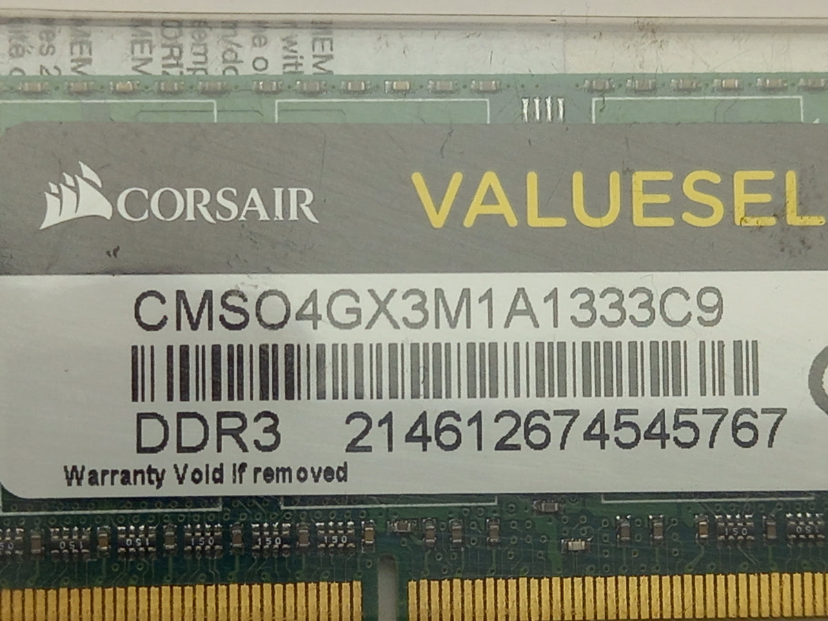 Corsair CMSO4GX3M1A1333C9 4GB DDR3 1333MHz SO-DIMM Laptop Memory