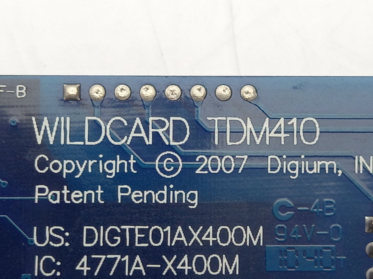 Digium Wildcard TDM410 4-Port RJ-11 Analog PCI Telephony Card