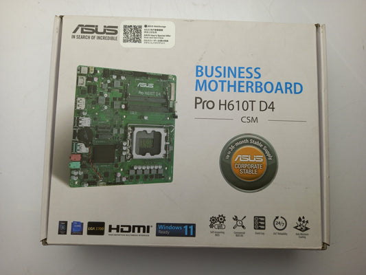 ASUS Pro H610T D4 CSM LGA 1700 DDR4 Intel Motherboard 90MB1AMO-M0EAYC - Faulty