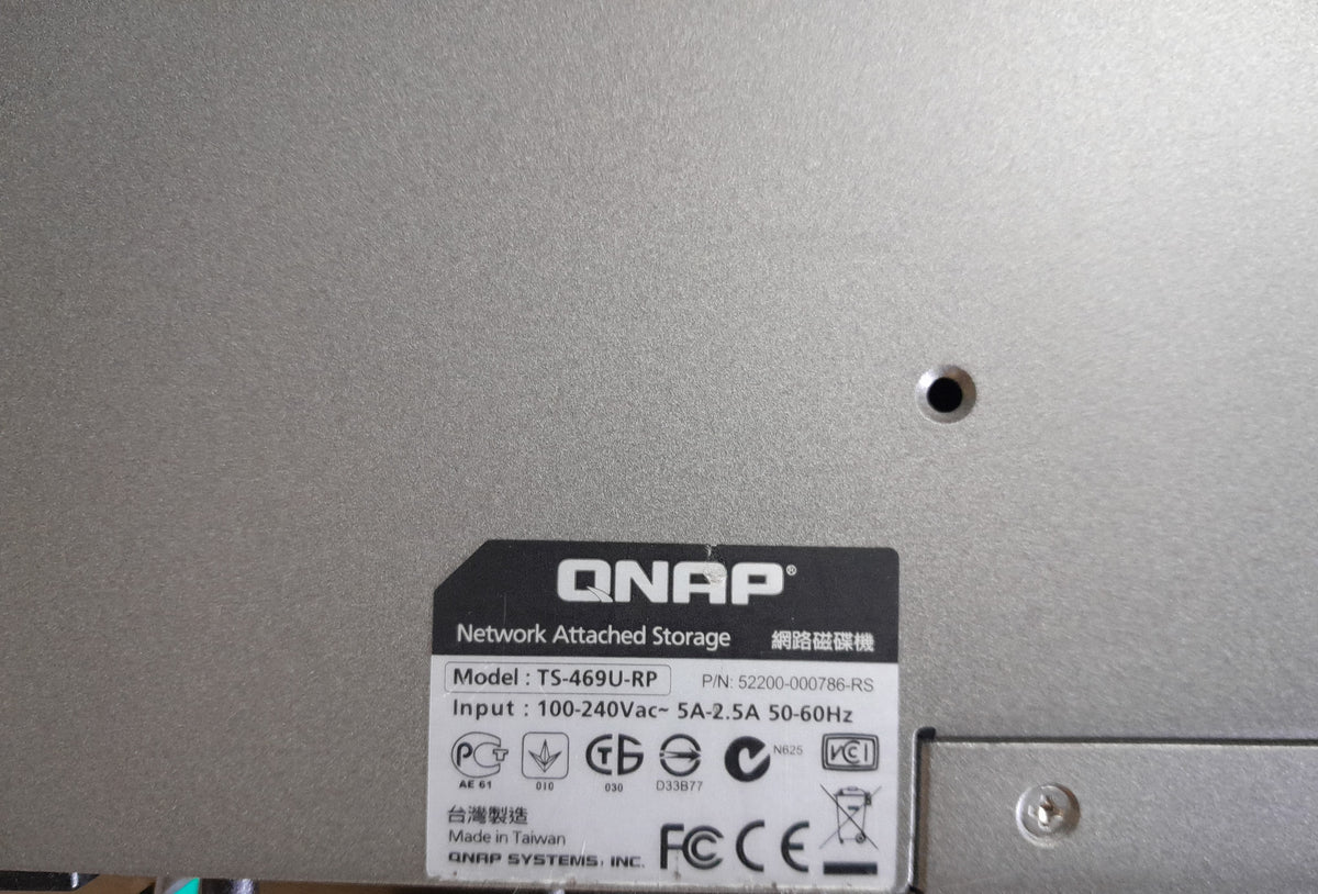 Qnap TS-469U-RP 4 Bay Network Attached Storage Device Intel® Atom™ 2.13GHz Dual Core - 3GB DDR3 RAMWith 4x 1TB HDD