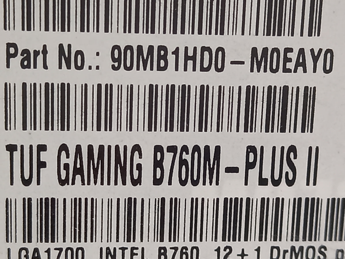 ASUS TUF GAMING B760M-PLUS II LGA1700 DDR5 Motherboard 90MB1HD0-M0EAY0 - Faulty