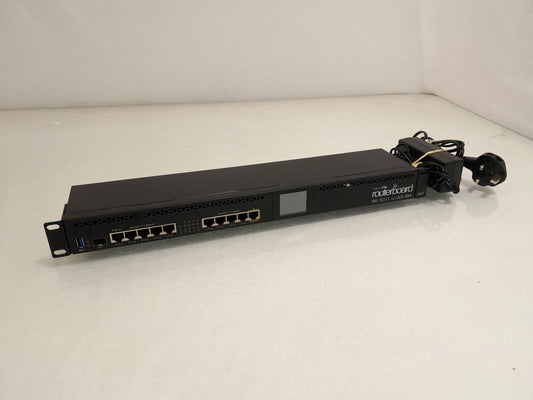 MikroTik RB3011UiAS-RM 10-Port Gigabit Routerboard Router v7.5 with 24V 3A Power Supply