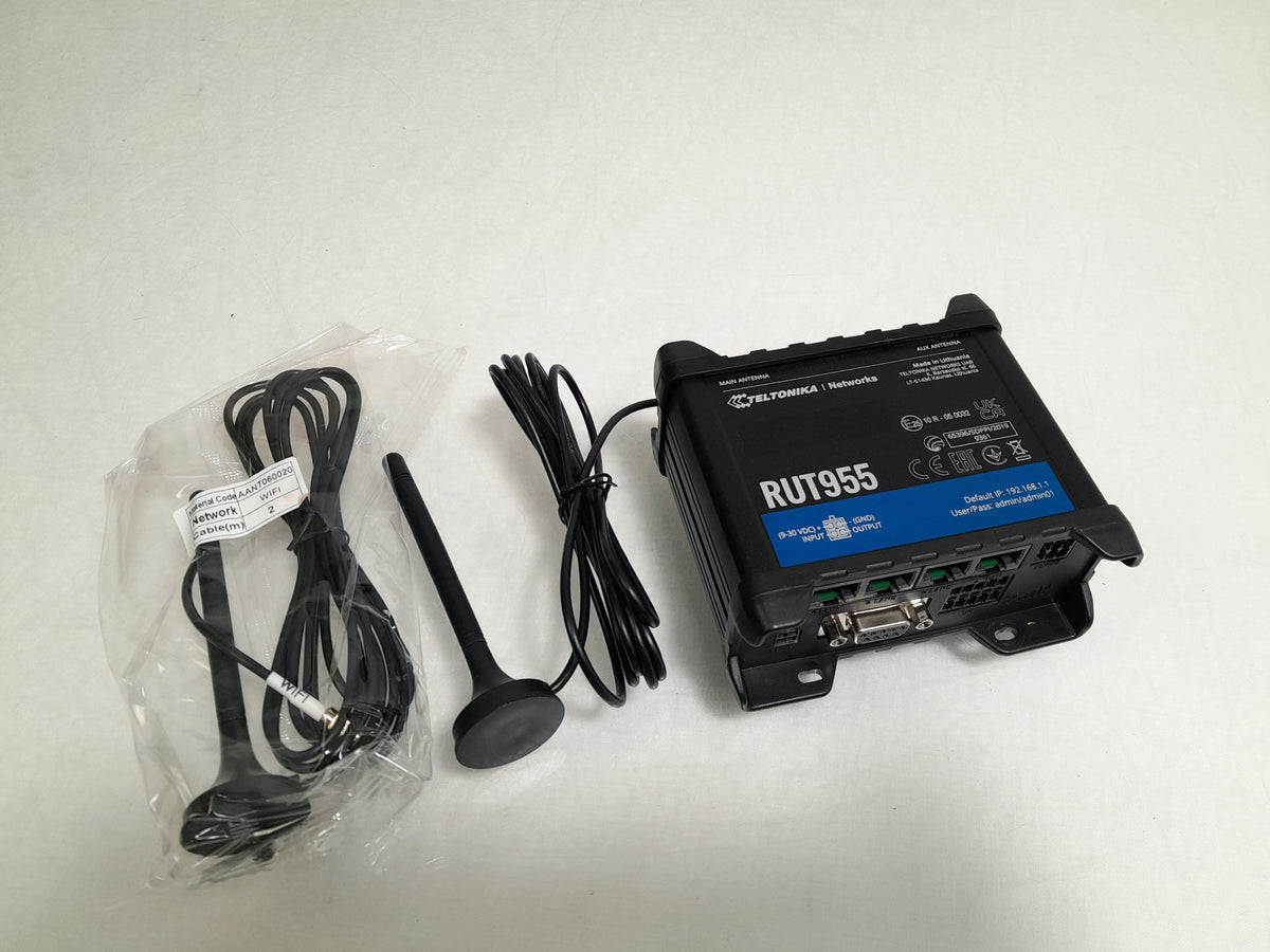 Teltonika RUT955 4G LTE Dual SIM Industrial Wi-Fi Router GPS RS232 RS485 No PSU