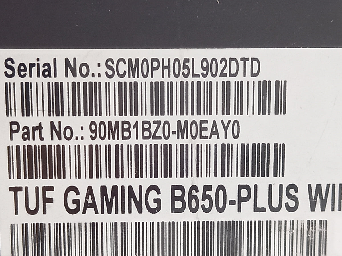 ASUS TUF GAMING B650-PLUS WIFI Socket AM5 DDR5 ATX Motherboard 90MB1BZ0-M0EAY0- Faulty