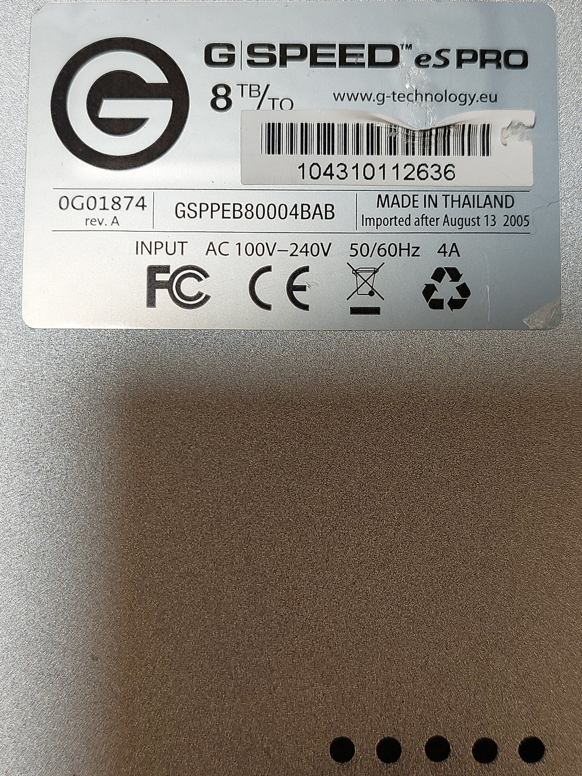 G-Technology G-SPEED eS Pro 0G01874 4-Bay Mini-SAS RAID Enclosure No HDDs