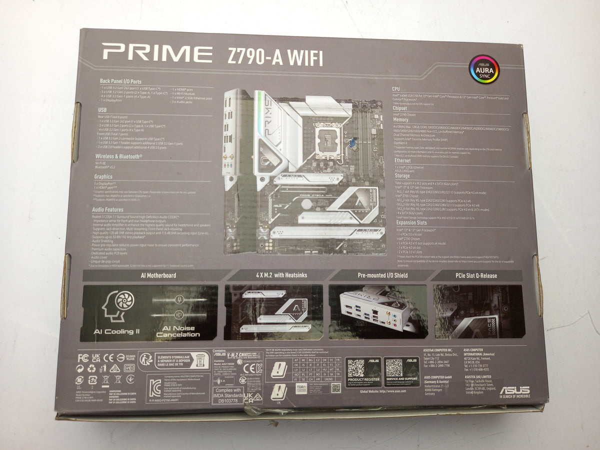 ASUS PRIME Z790-A WIFI Socket LGA170 0DDR5 ATX Motherboard 90MB1CS0-M1EAY0 - Faulty