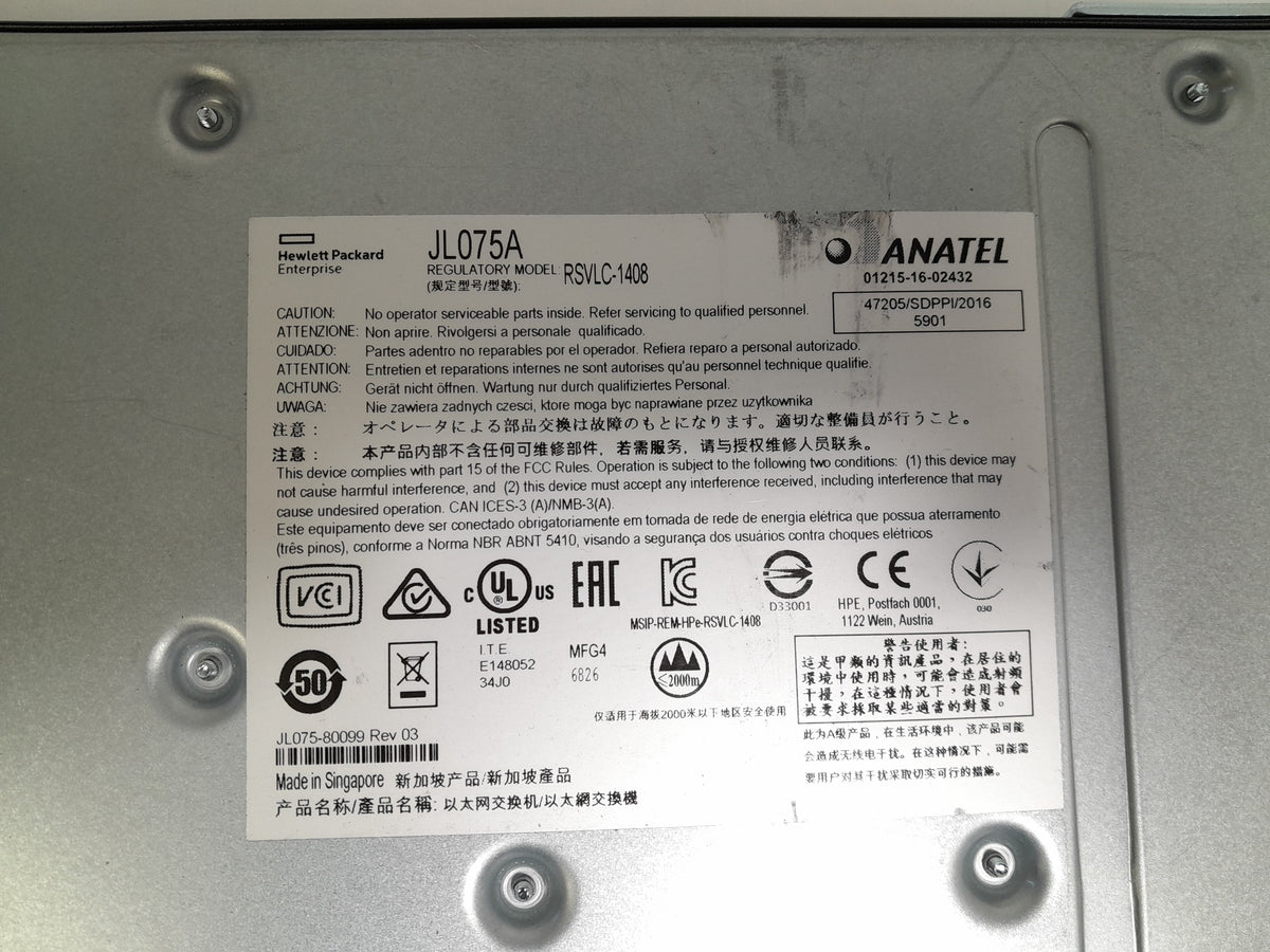 HPE Aruba 3810M JL075A 16-Port 10GbE SFP+ Layer 3 Managed Network Switch