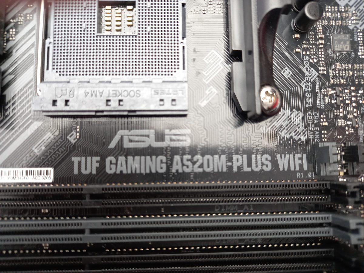 ASUS TUF GAMING A520M-PLUS WIFI AM4 DDR4 Motherboard 90MB170F0-M0EAY0 - Faulty