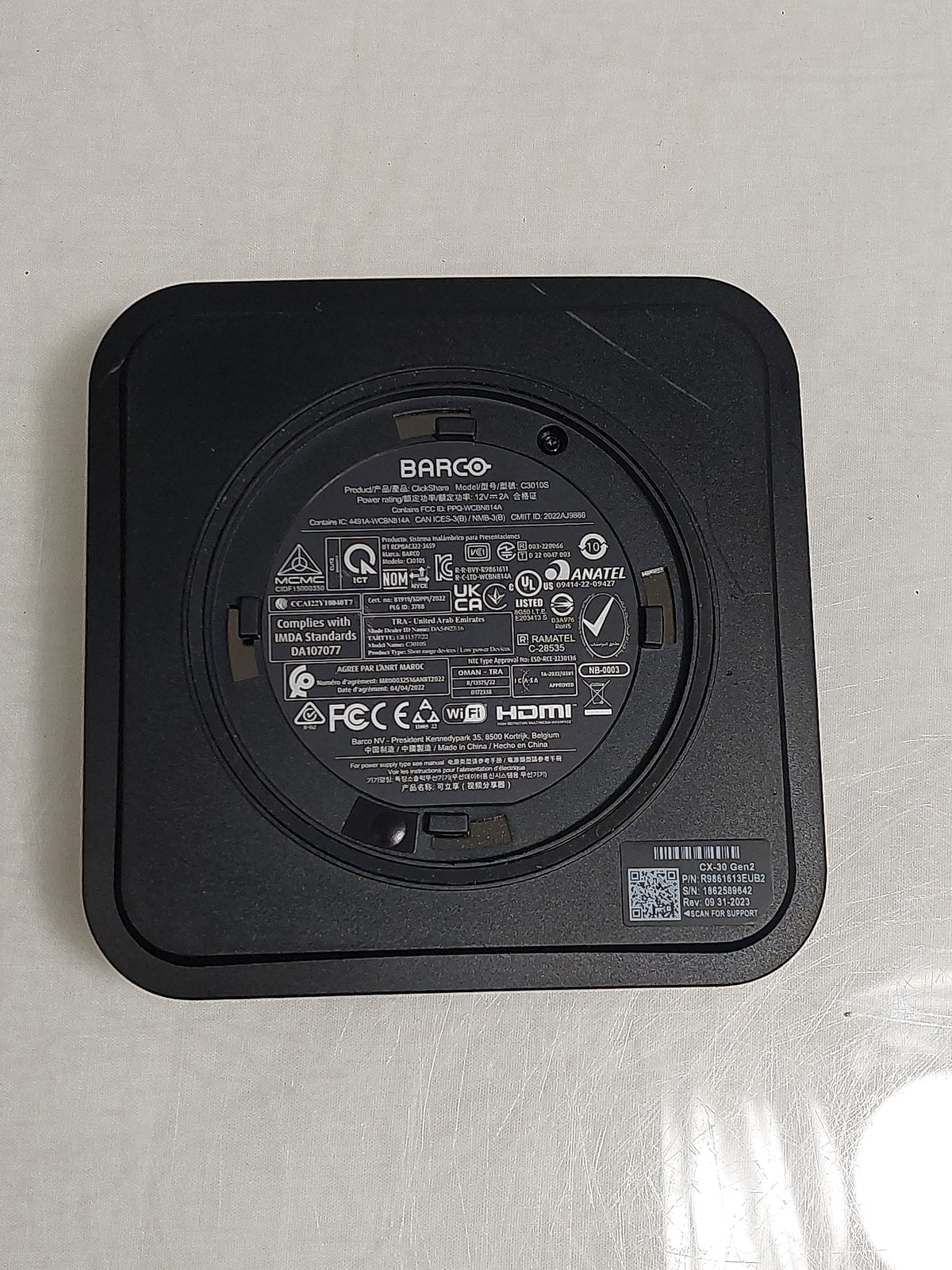 Barco ClickShare C3010S Gen2 Wireless Presentation Base Unit PSU Only