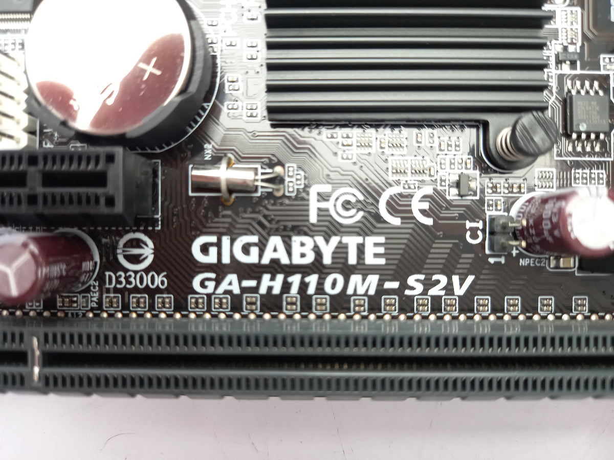 Gigabyte GA-H110M-S2V LGA 1151 DDR4 Motherboard With I/O Shield GA-H110M-S2V