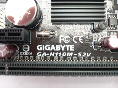 Gigabyte GA-H110M-S2V LGA 1151 DDR4 Motherboard With I/O Shield GA-H110M-S2V