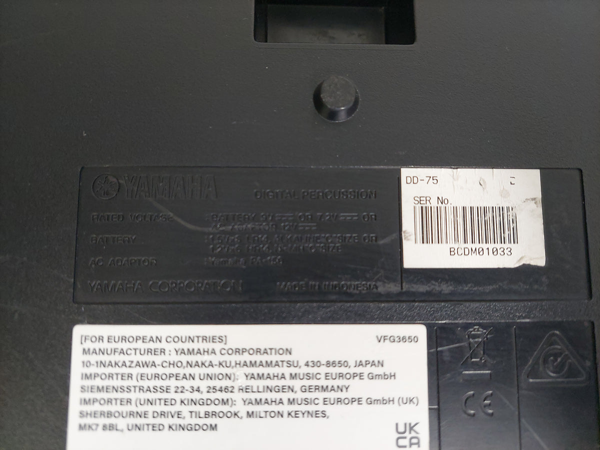 Yamaha DD-75 8-Pad Portable Digital Drum Kit Tested PSU Damaged Case