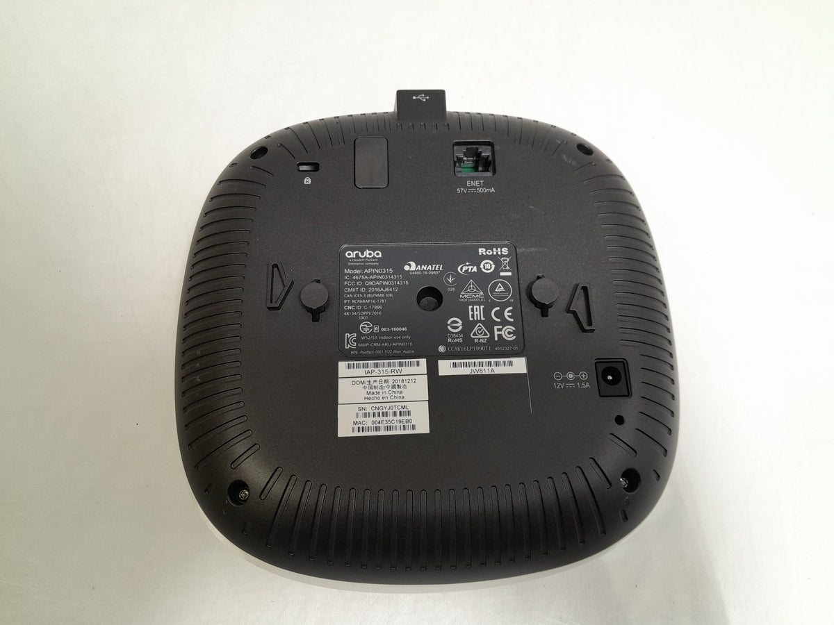 HPE Aruba AP-315 JW797A APIN0315 802.11ac Wave 2 Wireless Access Point