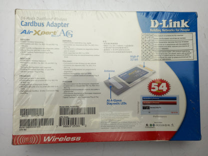D-Link DWL-AG650 Tri-Mode Dualband PCMCIA Wireless Cardbus Adapter - New