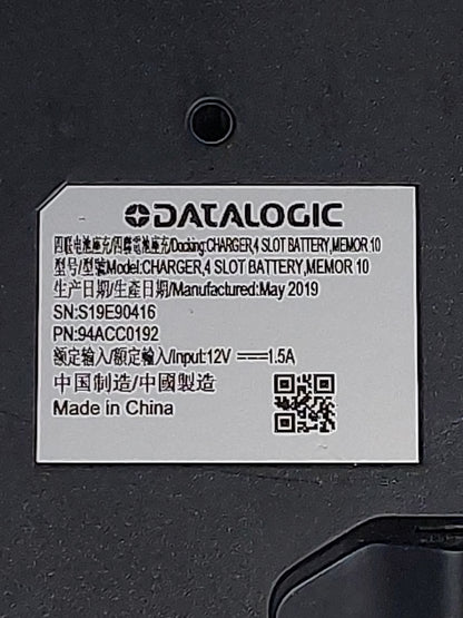 Datalogic 94ACC0192 Memor 10/11 4-Slot Battery Charging Station + PSU